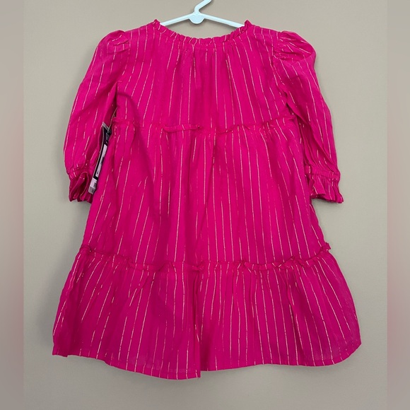 {GAP} Striped Tiered Dress in Pink & Gold - Girls XS (4/5) - NWT - Picture 5 of 11